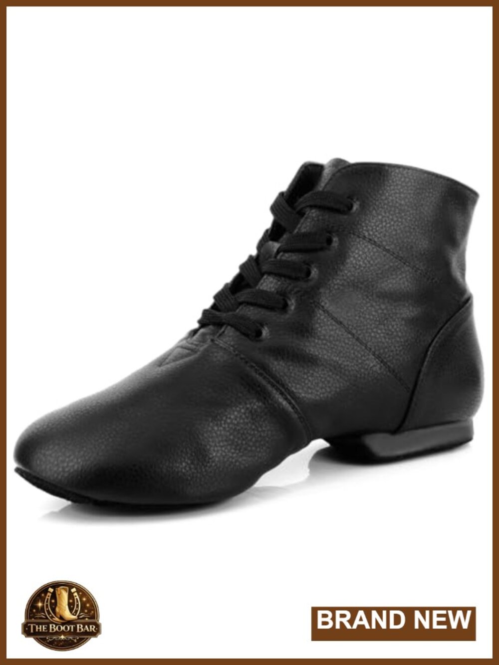 Leather Lace Up Split Sole Jazz Dance Boots for Women Adult Ballet